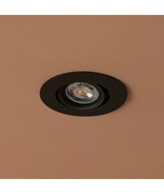 kelvo® OMEGA KLV-101-0036 Χωνευτό Κινούμενο Φωτιστικό Downlight Σποτ για Λάμπα MR16 με Ντουί GU10 AC 220-240V IP20 - Μαύρο Ματ - Μ10.5 x Π10.5 x Υ2.2cm - Q7.5cm